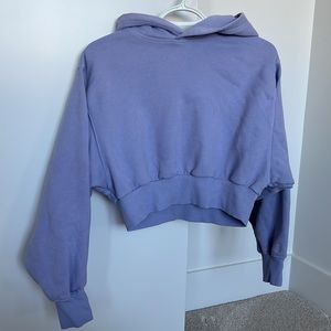 Aritzia Cozy Fleece Perfect Shrunken Hoodie in Lavish Lavender - Size XS